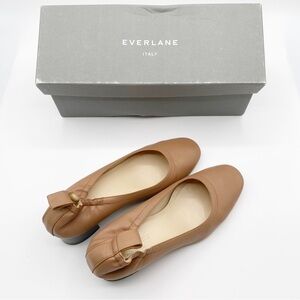 Everlane Italian Leather Day Heel Pecan Size 5 Fits Size 6
